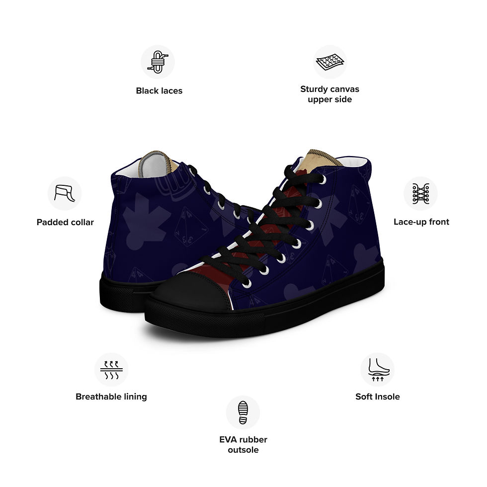 Thumbnail: Crit And Ale Men’s high top canvas shoes