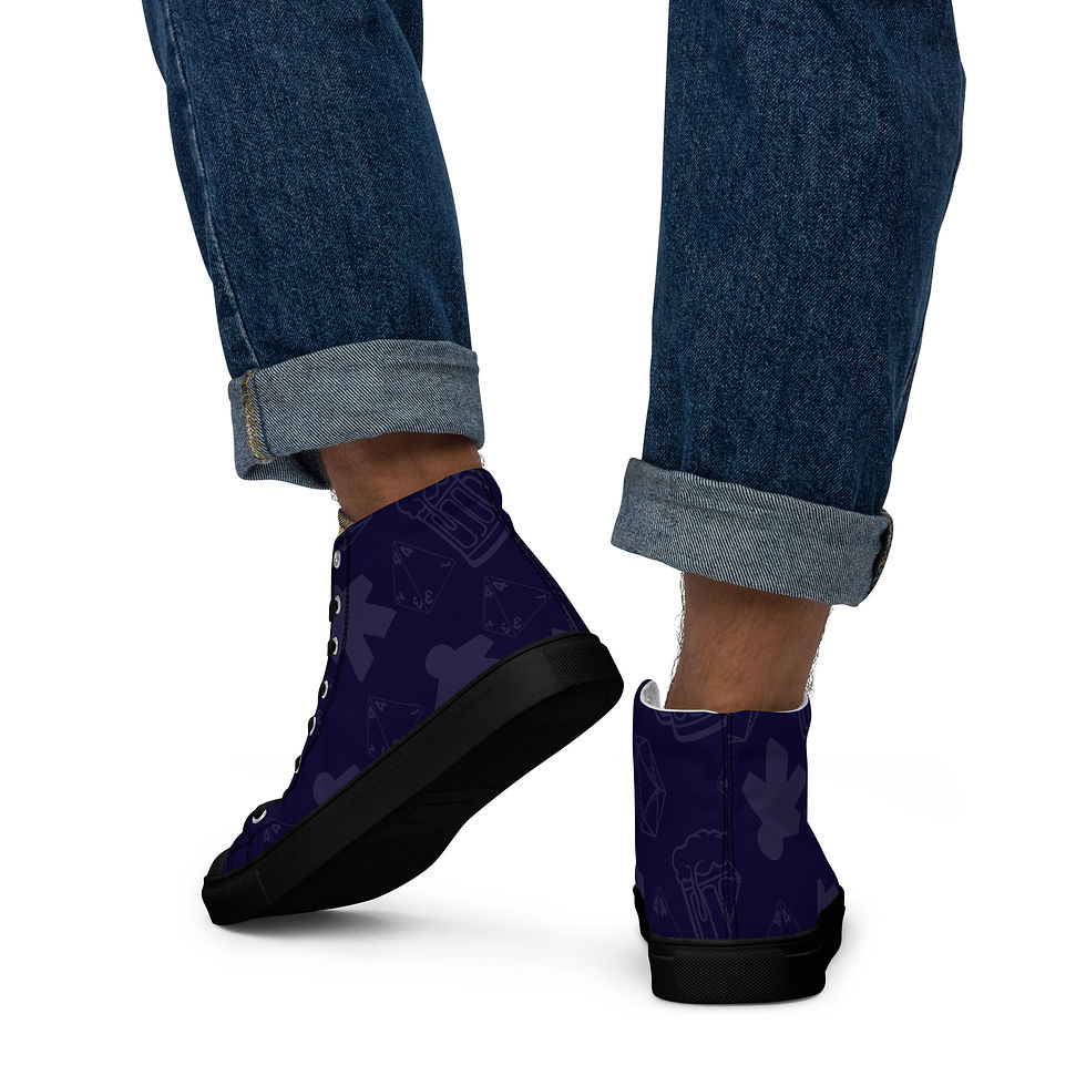 Thumbnail: Crit And Ale Men’s high top canvas shoes