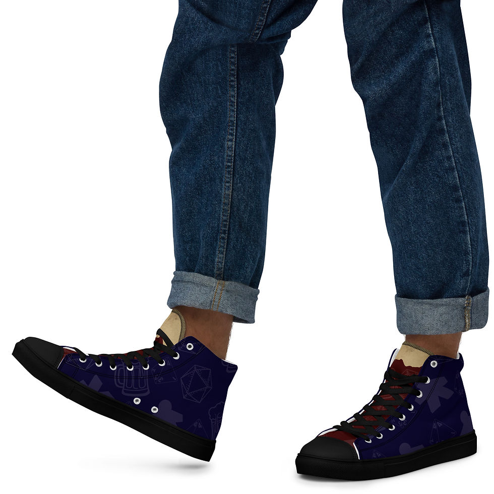 Thumbnail: Crit And Ale Men’s high top canvas shoes