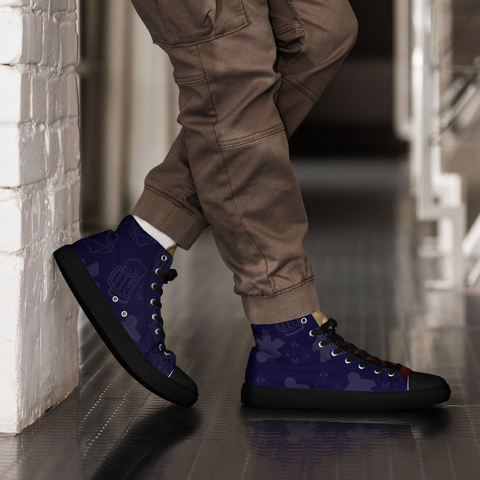 Thumbnail: Crit And Ale Men’s high top canvas shoes