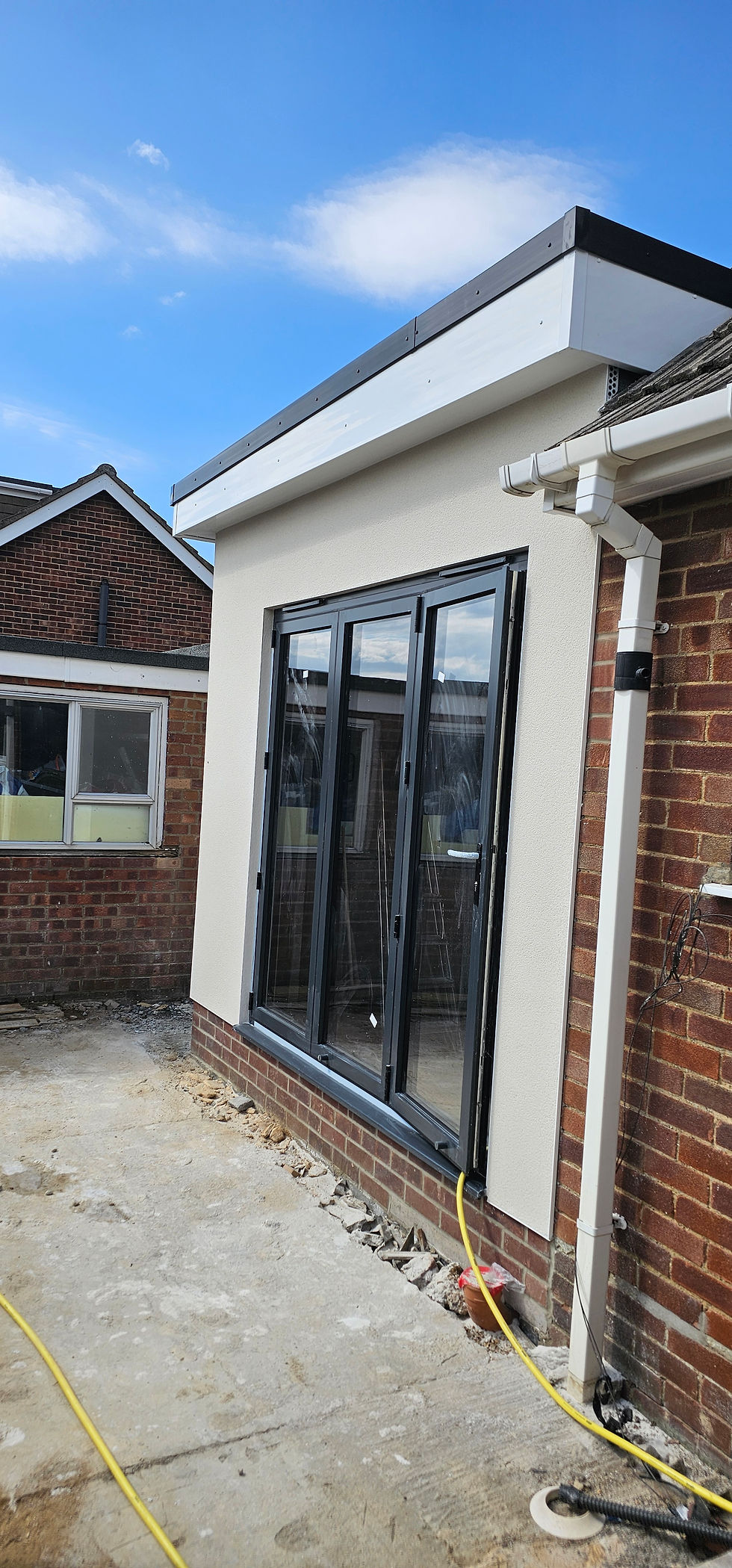 Modern exterior house K rend rendering in Norfolk