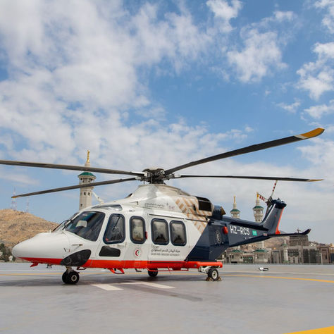 Piste hélicoptère dans le nouvel agrandissement de la mosquée sacrée de Makkah