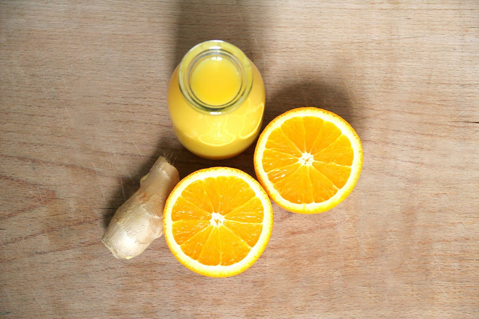 Heißer Orangensaft mit Ingwer
