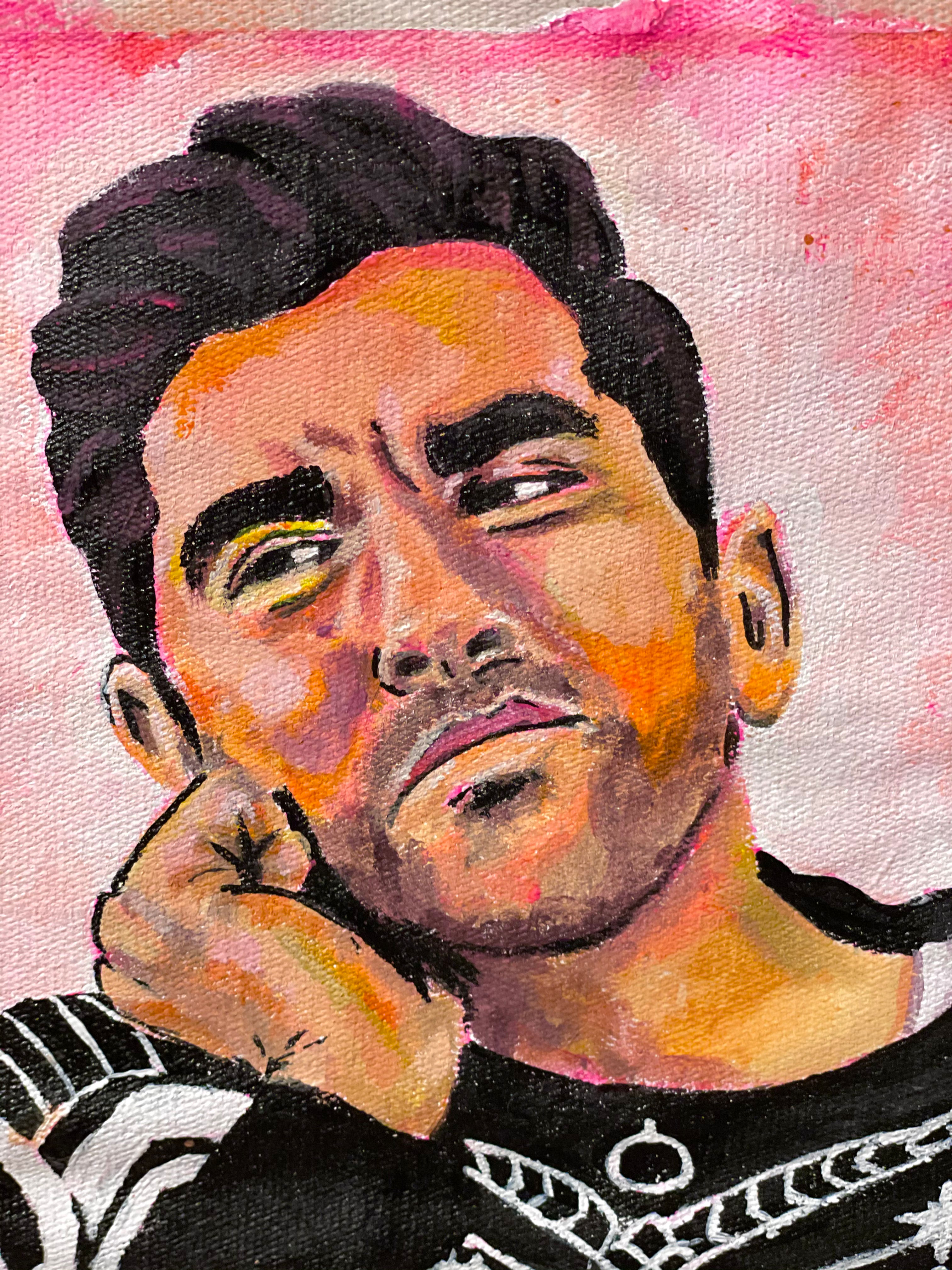 Hand Painted David Rose Tote Bag