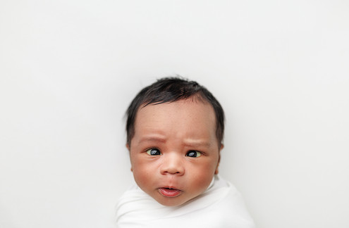 Newborn photographer near me, newborn photography, noblesville newborn photographer, fishers newborn photographer, fishers indiana newborn portrait photographer, newborn mugshot portraits, newborn expression pictures, professional newborn facial expression portraits 