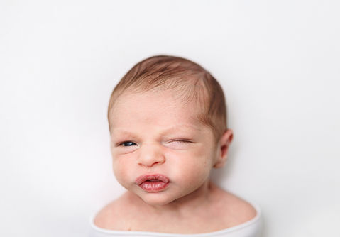 newborn session, newborn photography, newborn photographer near me, newborn expressions, newborn smiles, newborn portrait in white, newborn headshots, newborn macro photography, newborn faces, newborn session portraits
