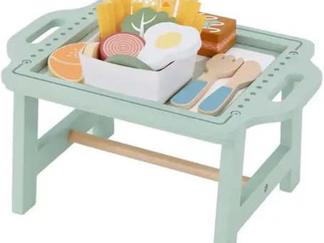 Conjunto de Café da Manhã TookyToy - Brinquedo de Madeira Educativo para Crianças a Partir de 3 Anos - 27 Peças - Estimula Criatividade e Aprendizado!