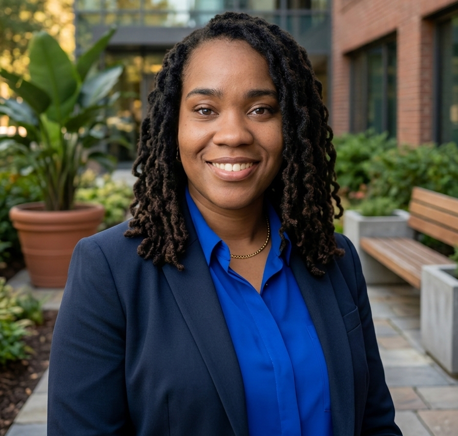 Portrait photo of Louise Williams smiling outdoors