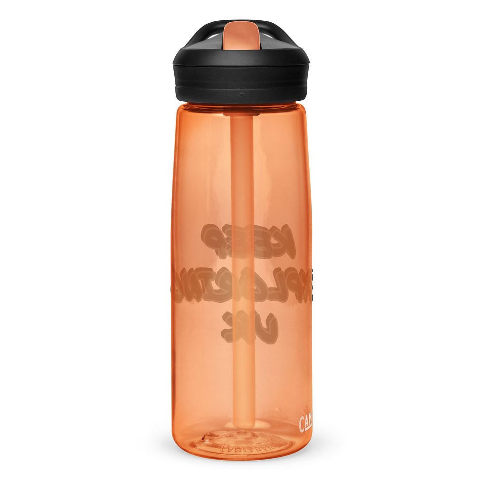 縮圖：Orange water bottle with "Keep Exploring UK" text