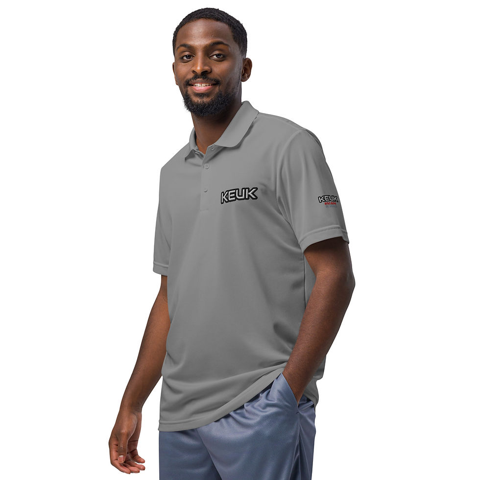 Thumbnail: Man in gray Adidas KEUK sport polo