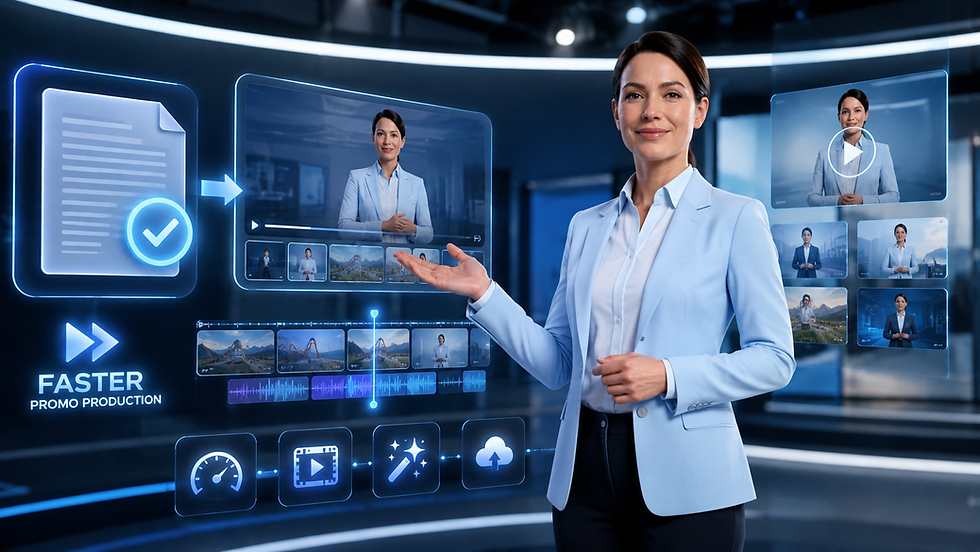AI presenter delivering a structured training and onboarding presentation through an interactive digital learning interface.