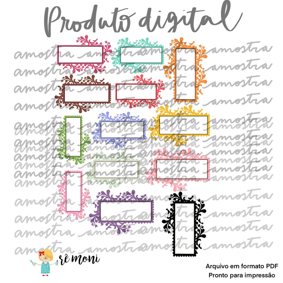 Printables Molduras coloridas