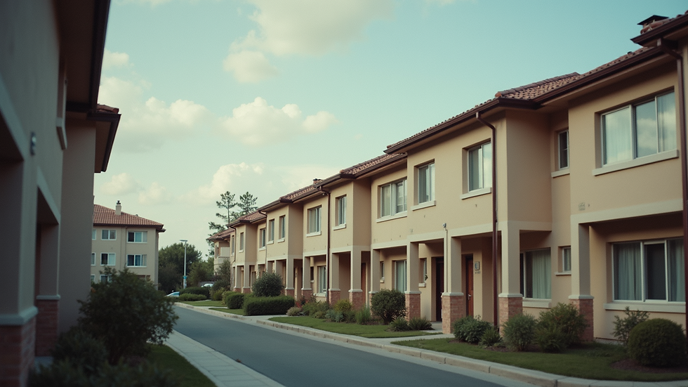 Close-up of a multi-family housing unit