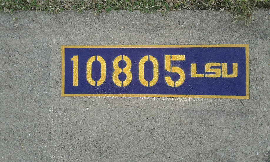 LSU Curb/Driveway Address Marker