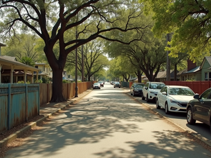residentiall street in Austin, Tx