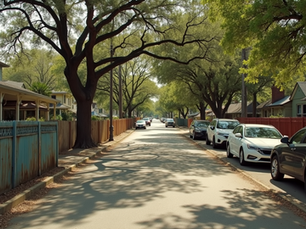 residentiall street in Austin, Tx