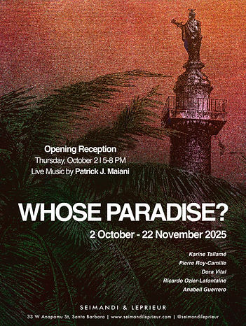 Poster WHOSE PARADISE? Exhibition SEIMANDI & LEPRIEUR