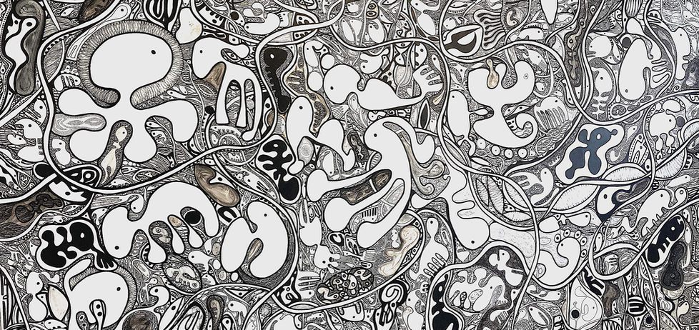 Aesthetic Research 20, 2025, Acrylic on canvas by Ricardo Ozier-Lafontaine, exhibited at Seimandi & Leprieur, Santa Barbara
