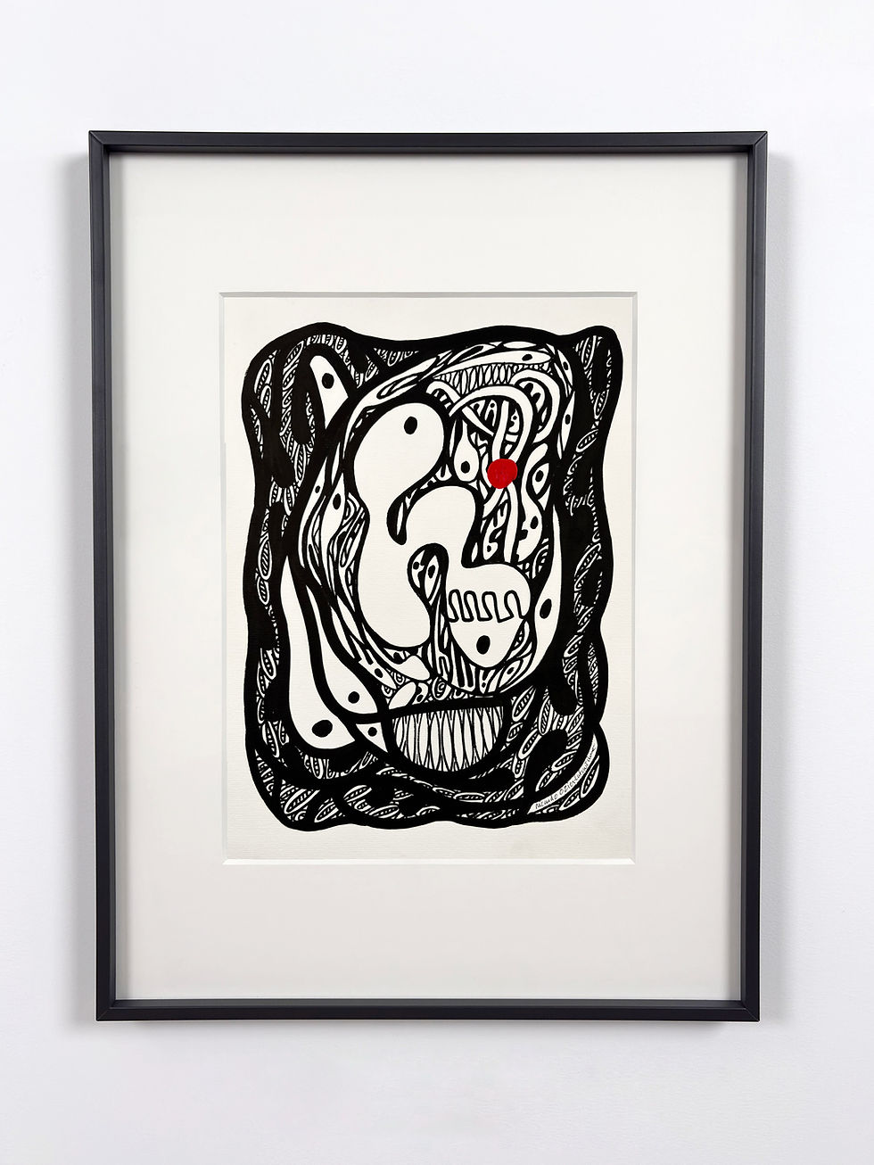 Framed Work on Paper by Ricardo Ozier-Lafontaine