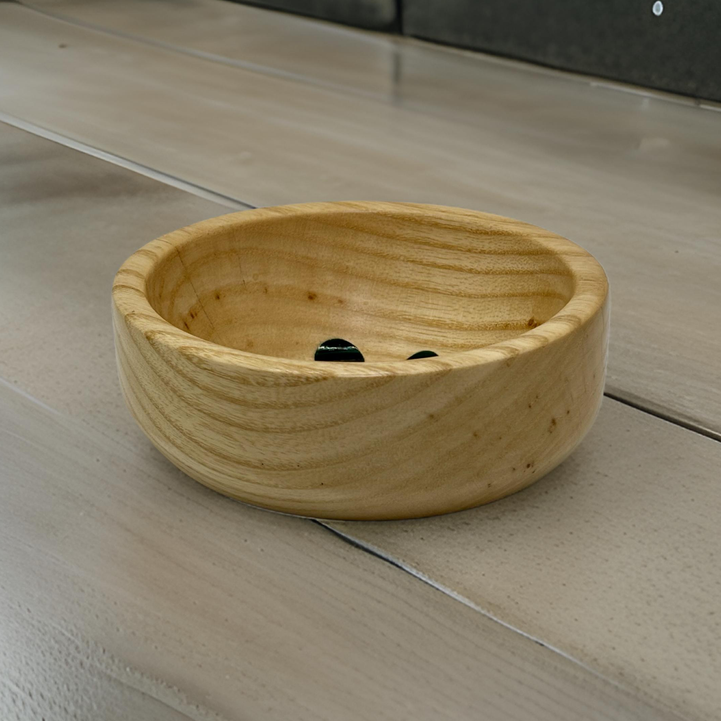 Ash with Teal Resin Inlay