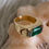 Thumbnail: 14k Emerald and Diamond 1970’s Moon Ring 