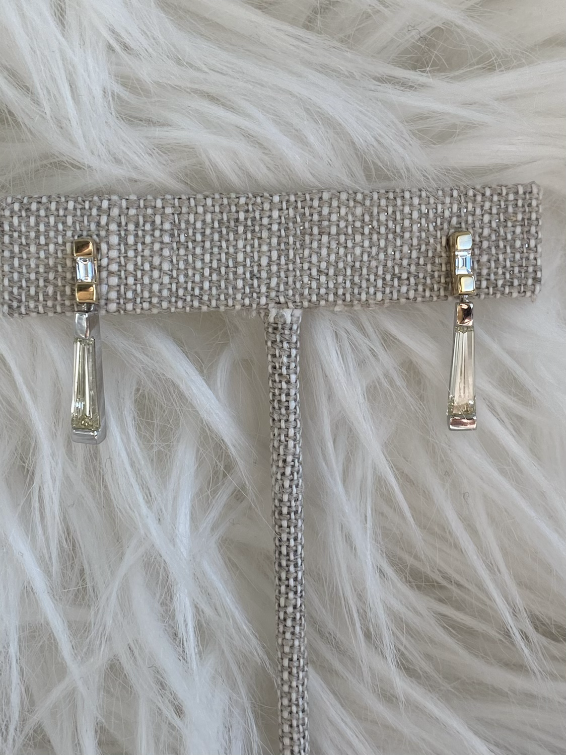 1.76 tcw diamond baguette earrings