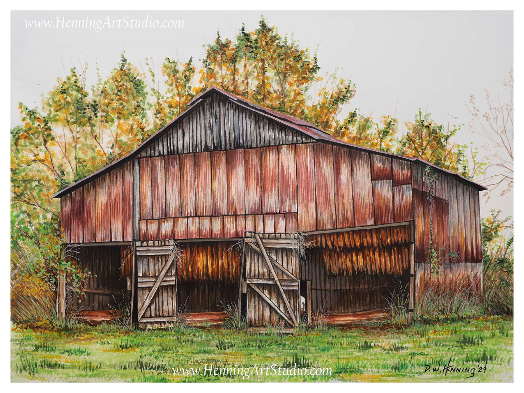 barn tobacco art print