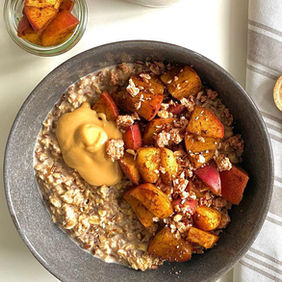 Porridge mit Bratapfel