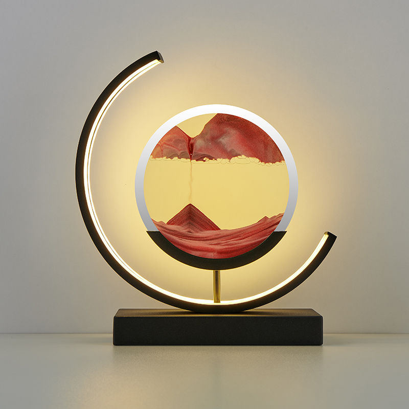 Thumbnail: Drop Shipping Quicksand Lamp Art Table Lamp Flowing Sand Led Mood Magic Lights