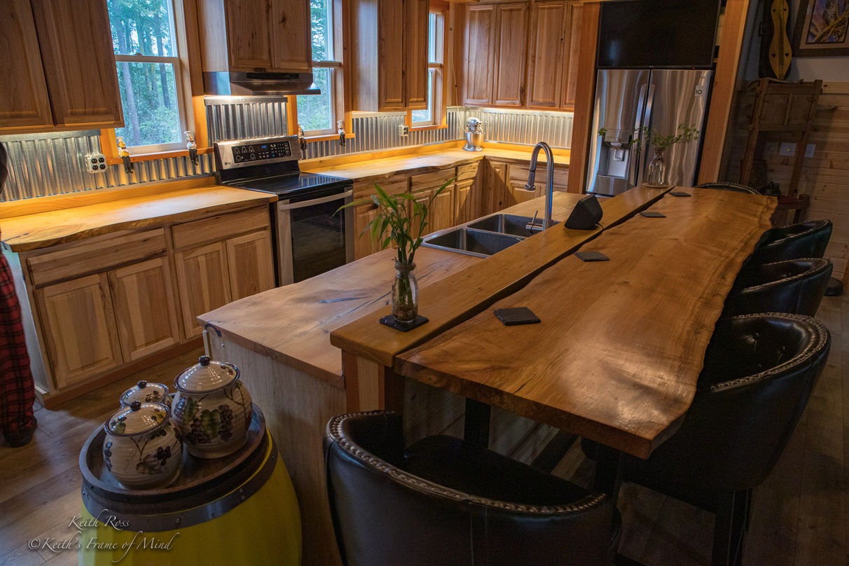Live edge custom kitchen