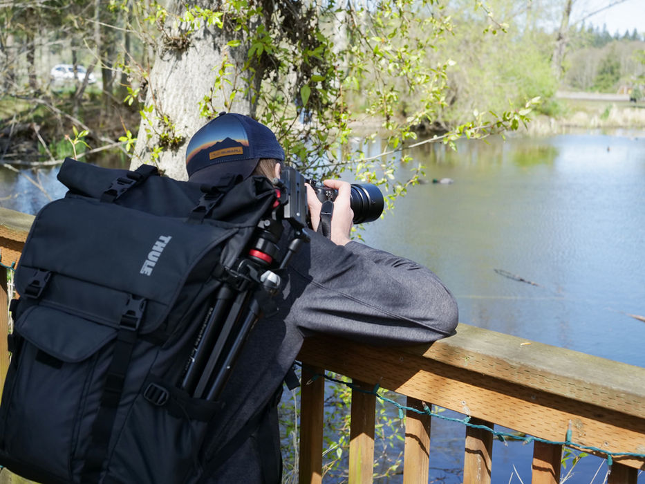 Photographer Aiming His Camera
