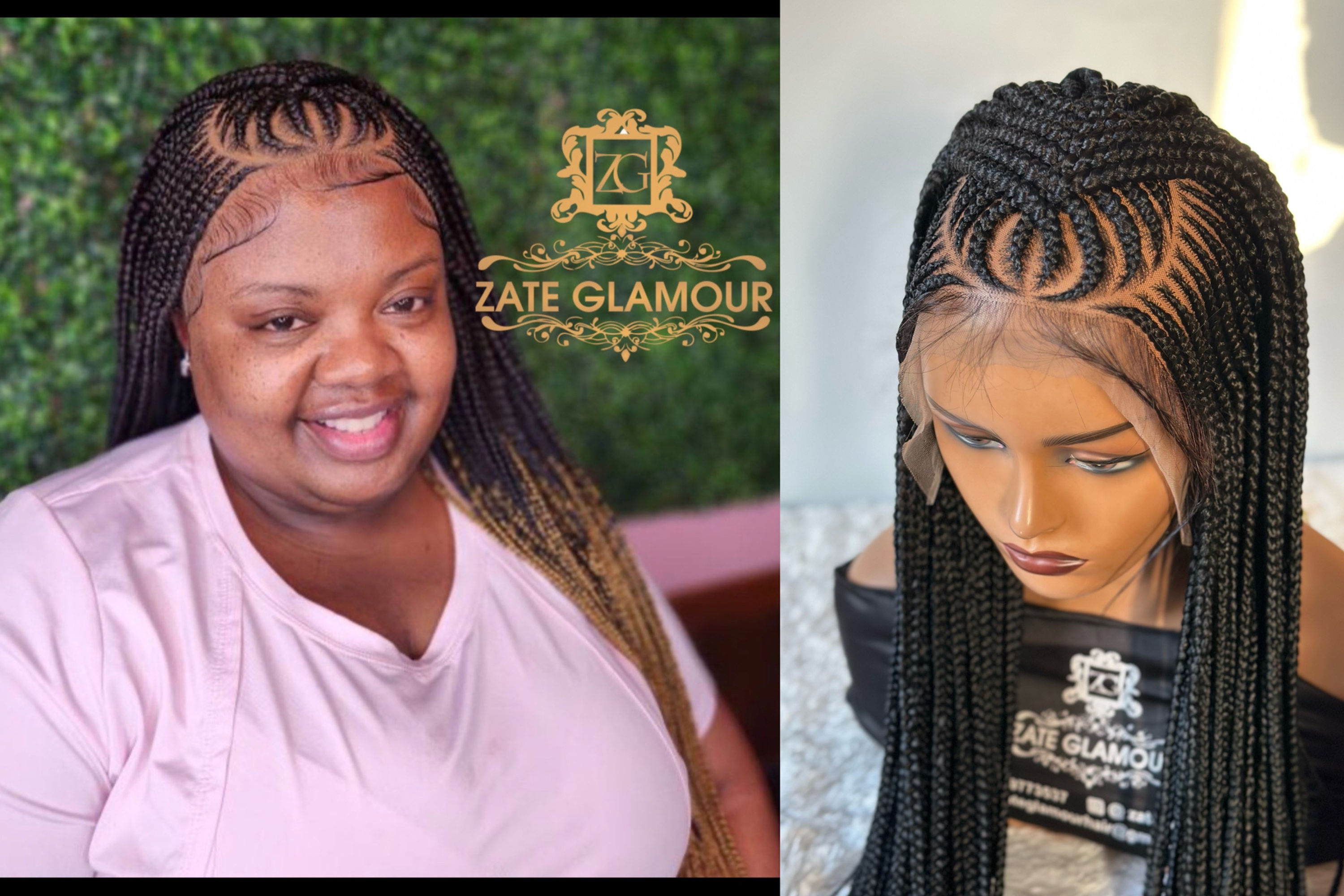 Fulllace  cross cornrow wig