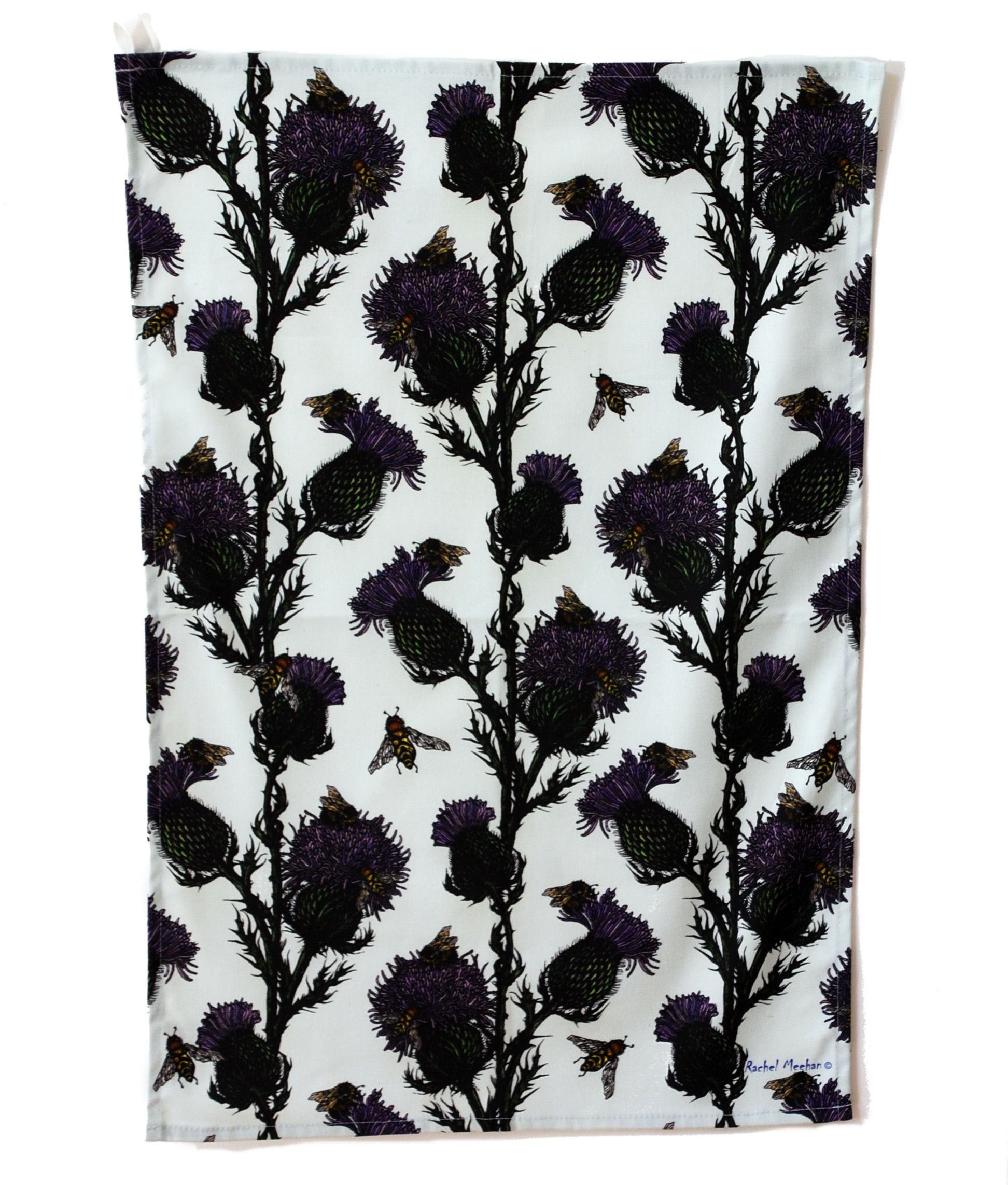 Thistle & Bees  Tea Towel