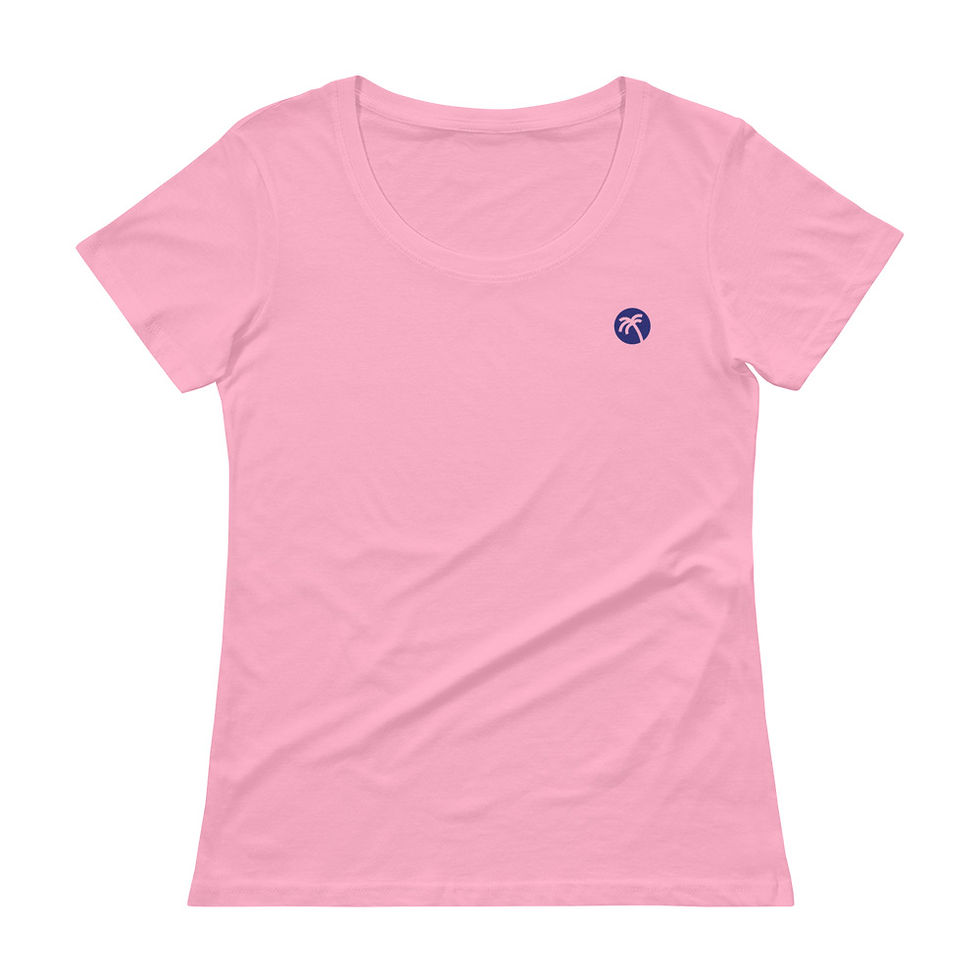 Thumbnail: Ladies' Scoopneck T-Shirt Navy Logo