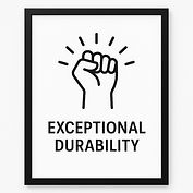 Exceptional Durability badge – built to withstand daily wear