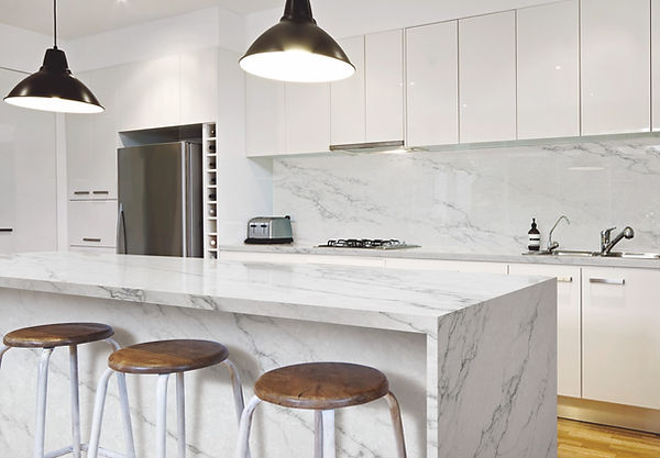 white quart countertop design