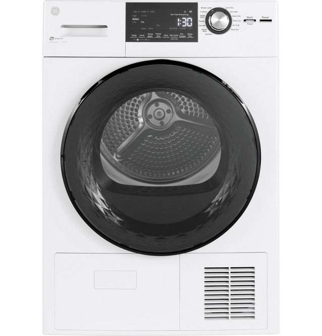 GE 24" 4.1 Cu.Ft. Front Load Ventless Condenser Electric Dryer with Stainless St