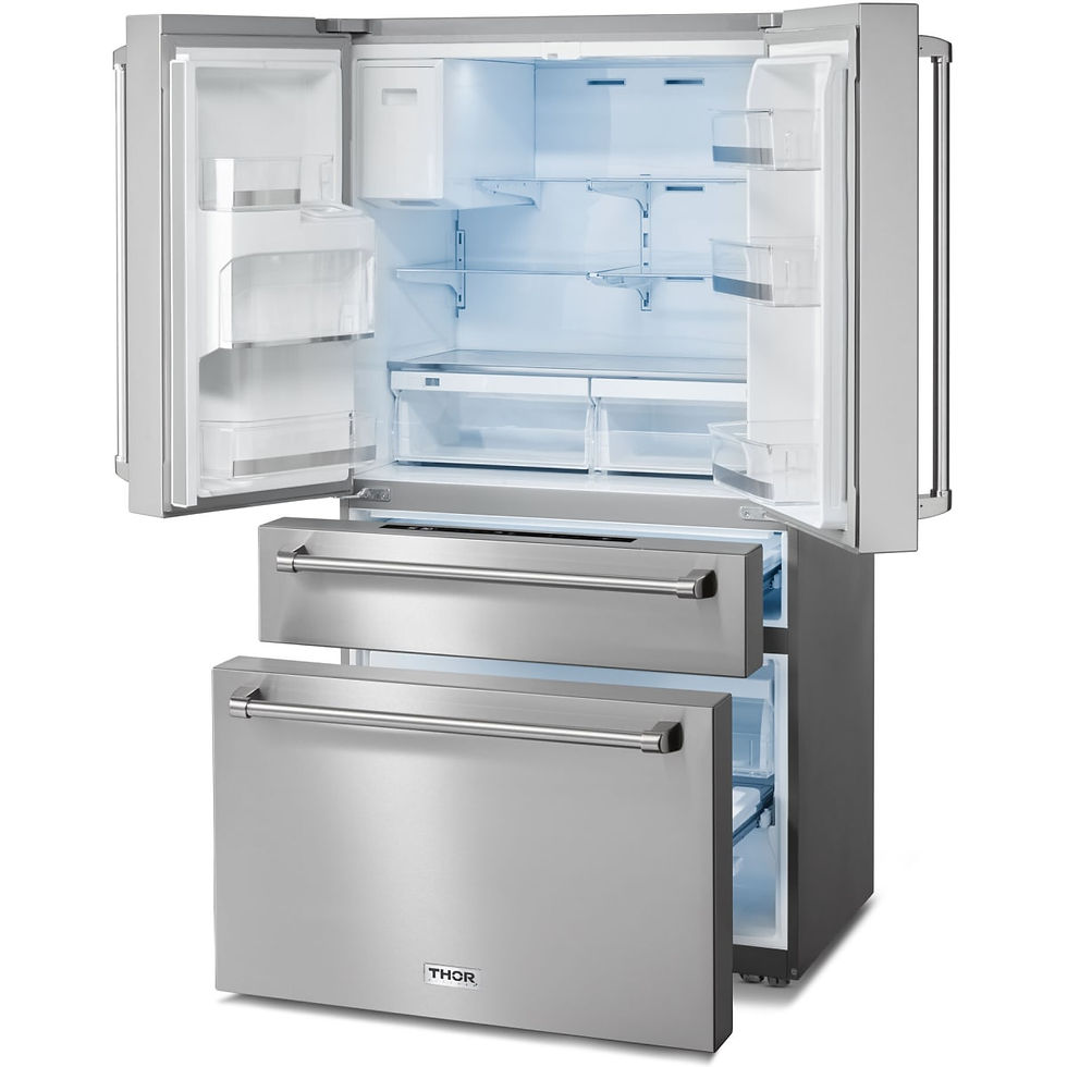 Thumbnail: Thor Kitchen 36-Inch French Door Refrigerator with Ice and Water Dispenser