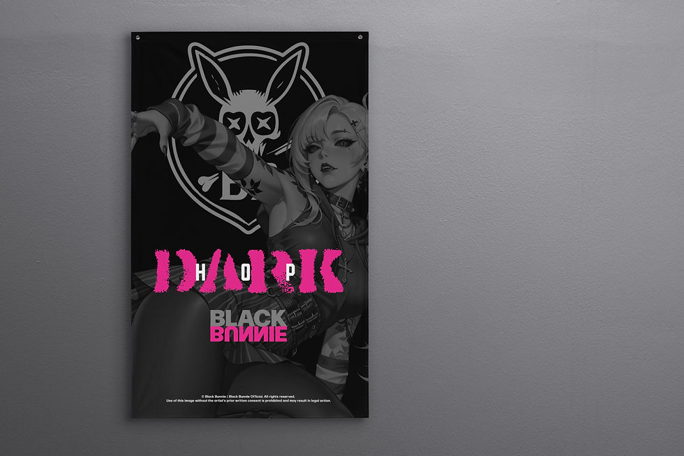 Thumbnail: Black Bunnie // Dark Hop Banner Flag