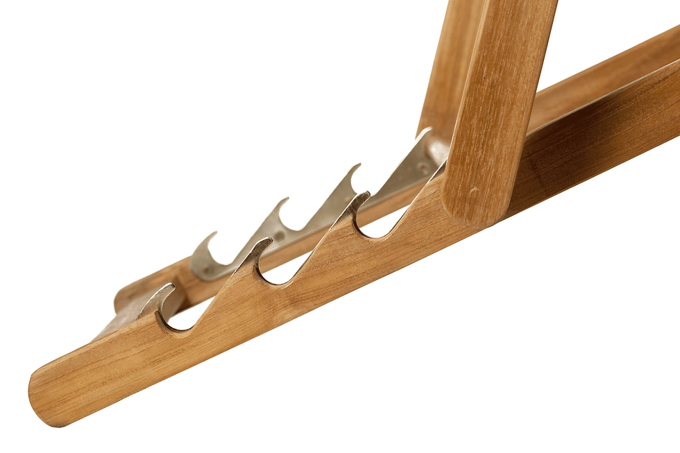Thumbnail: Deck Chair, Light Teak Wooden Frame