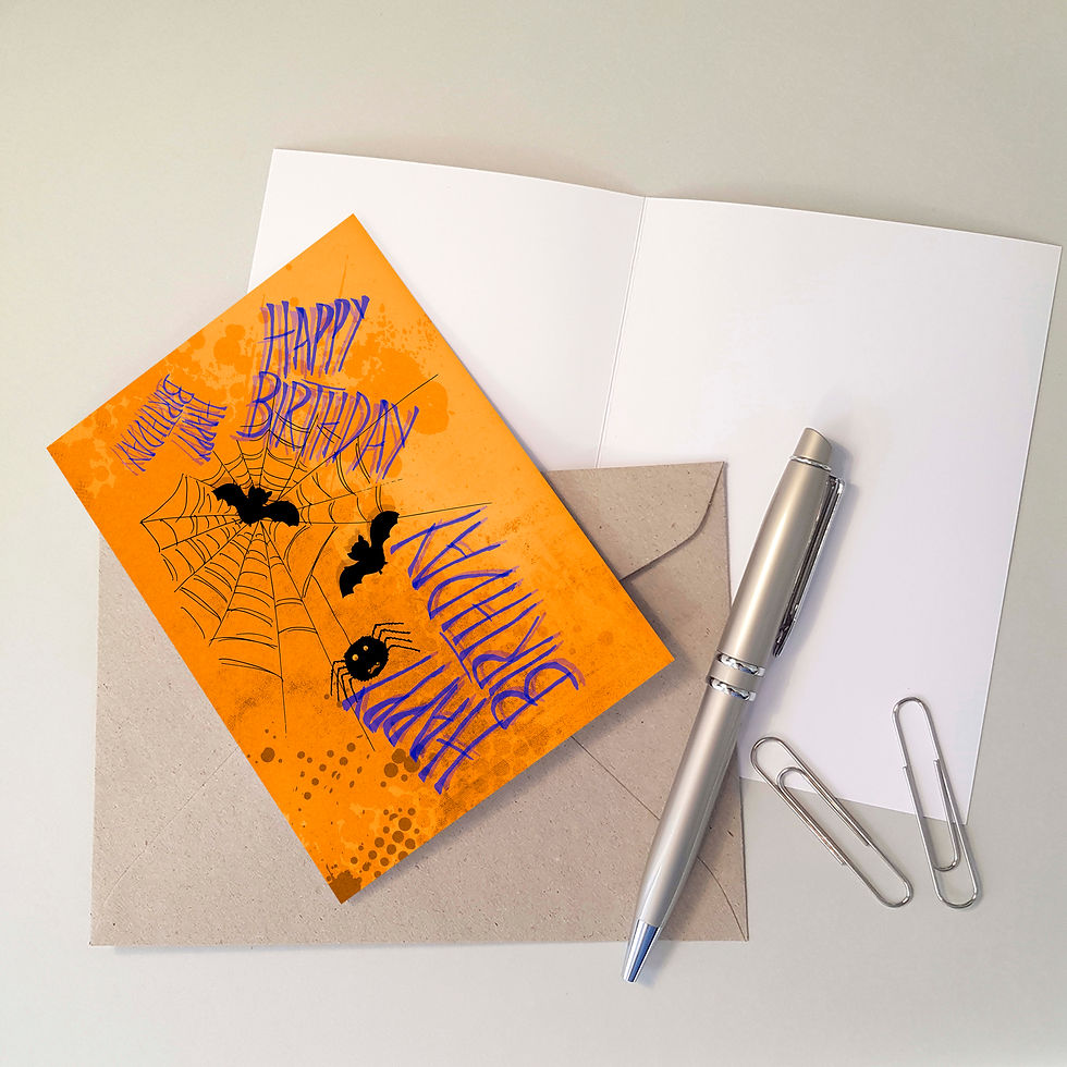 Thumbnail: Greeting Card - Happy Birthday - Halloween