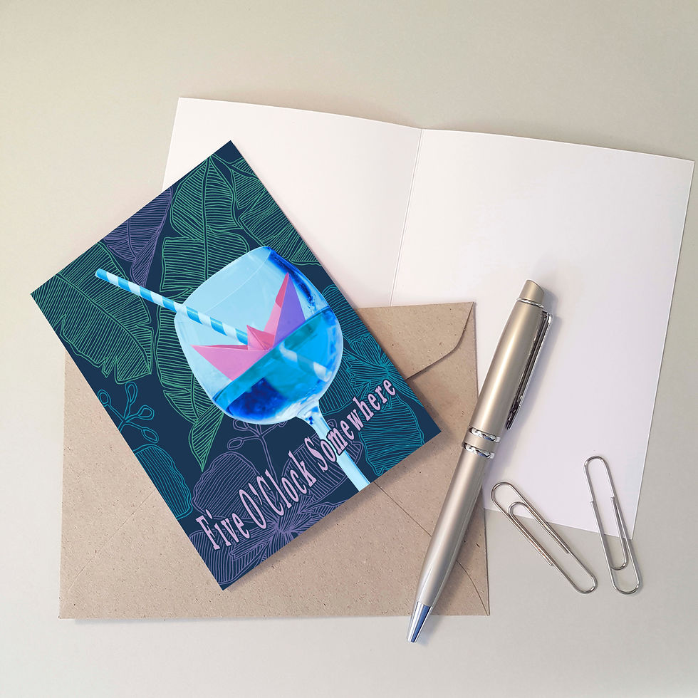 Thumbnail: Greeting Card - Five O'Clock Somewhere