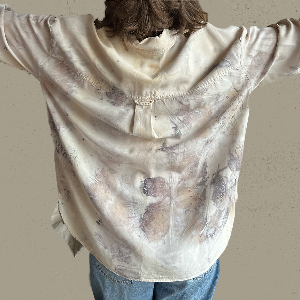 Thumbnail: Bartalini Reclaimed Shirt – 100% Lyocell  Dye with Bramble Leaves