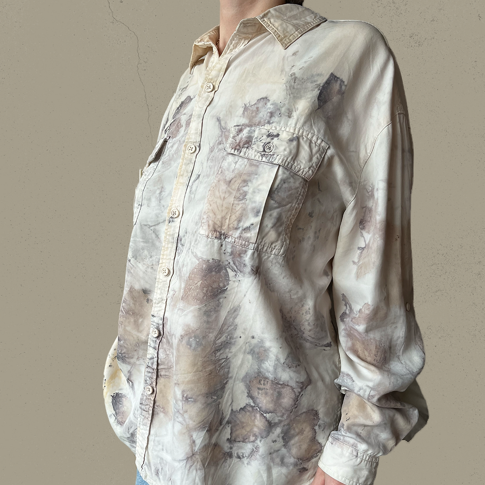 Timeless 100% Lyocell Shirt by Bartalini - Naturally Dyed with Bramble Leaves