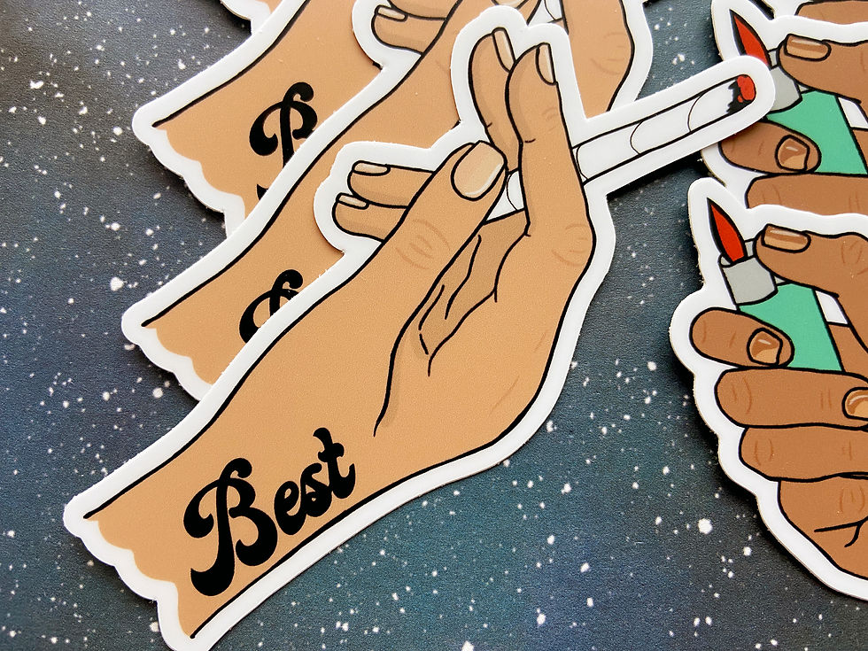 Thumbnail: Vinyl Decal - Best Buds - Best Friends Sticker Set