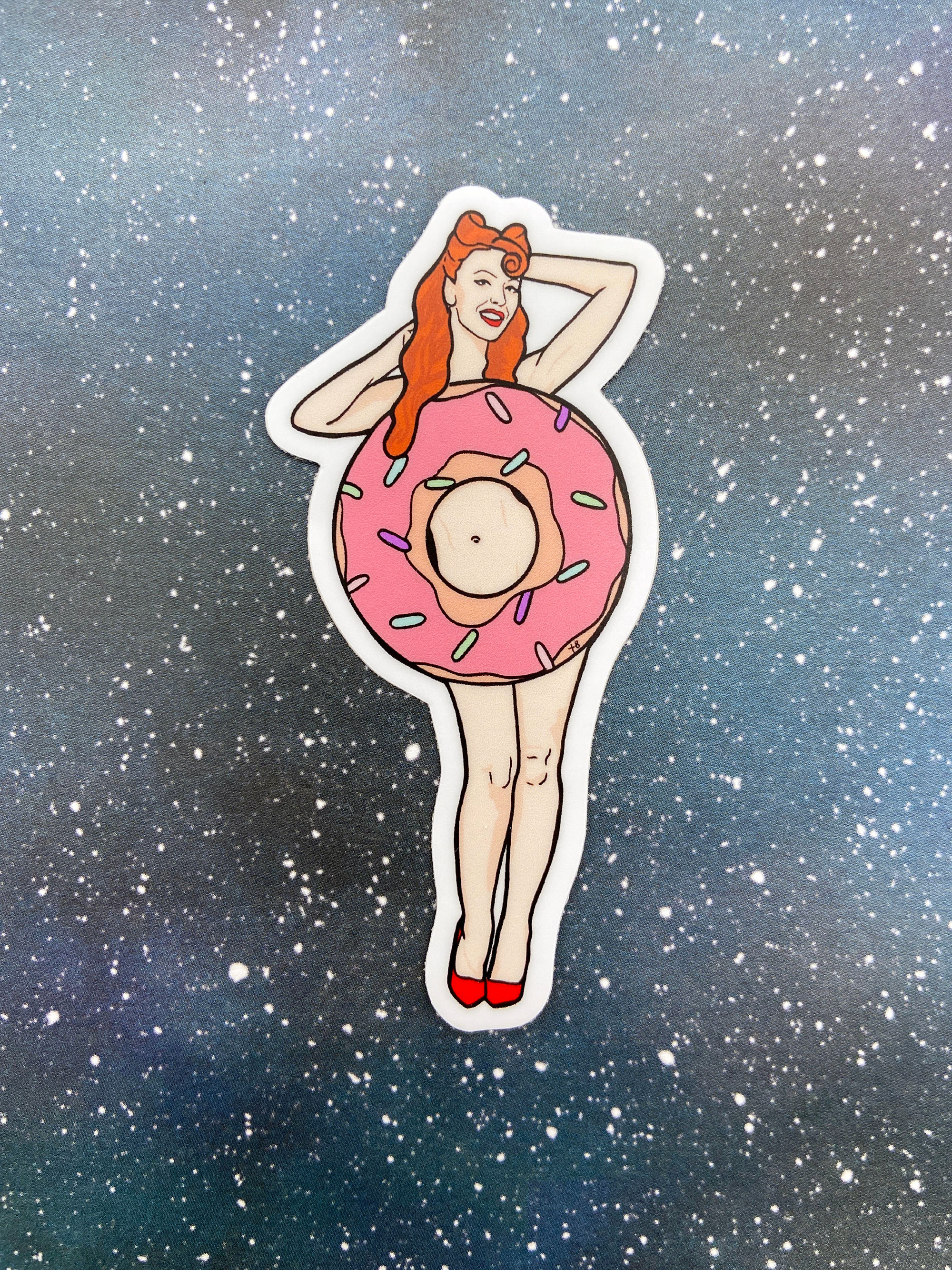 Vinyl Decal - The Legit Snacks Pinups - Donut