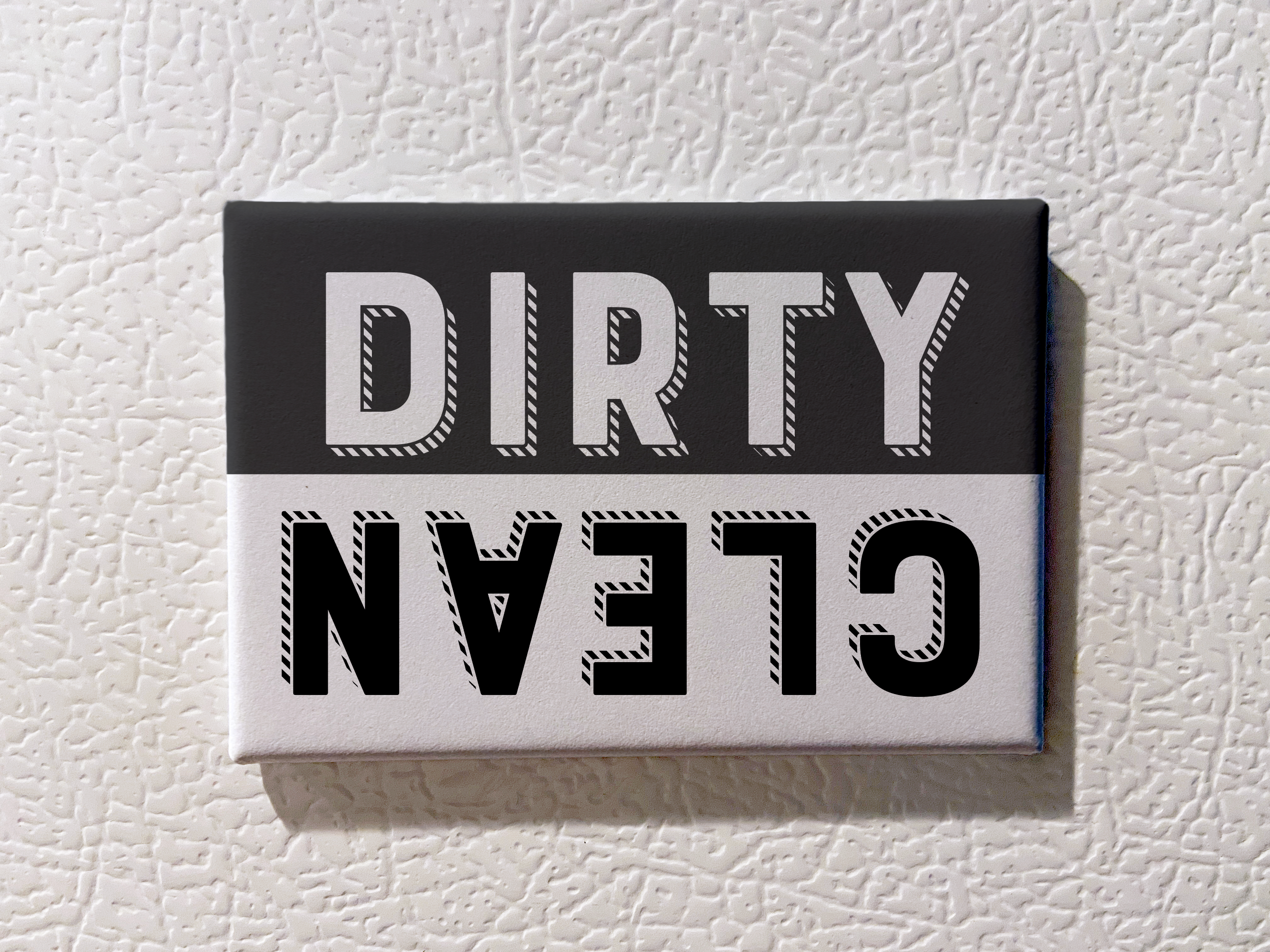 Magnet - Dirty/Clean Dishwasher - Black