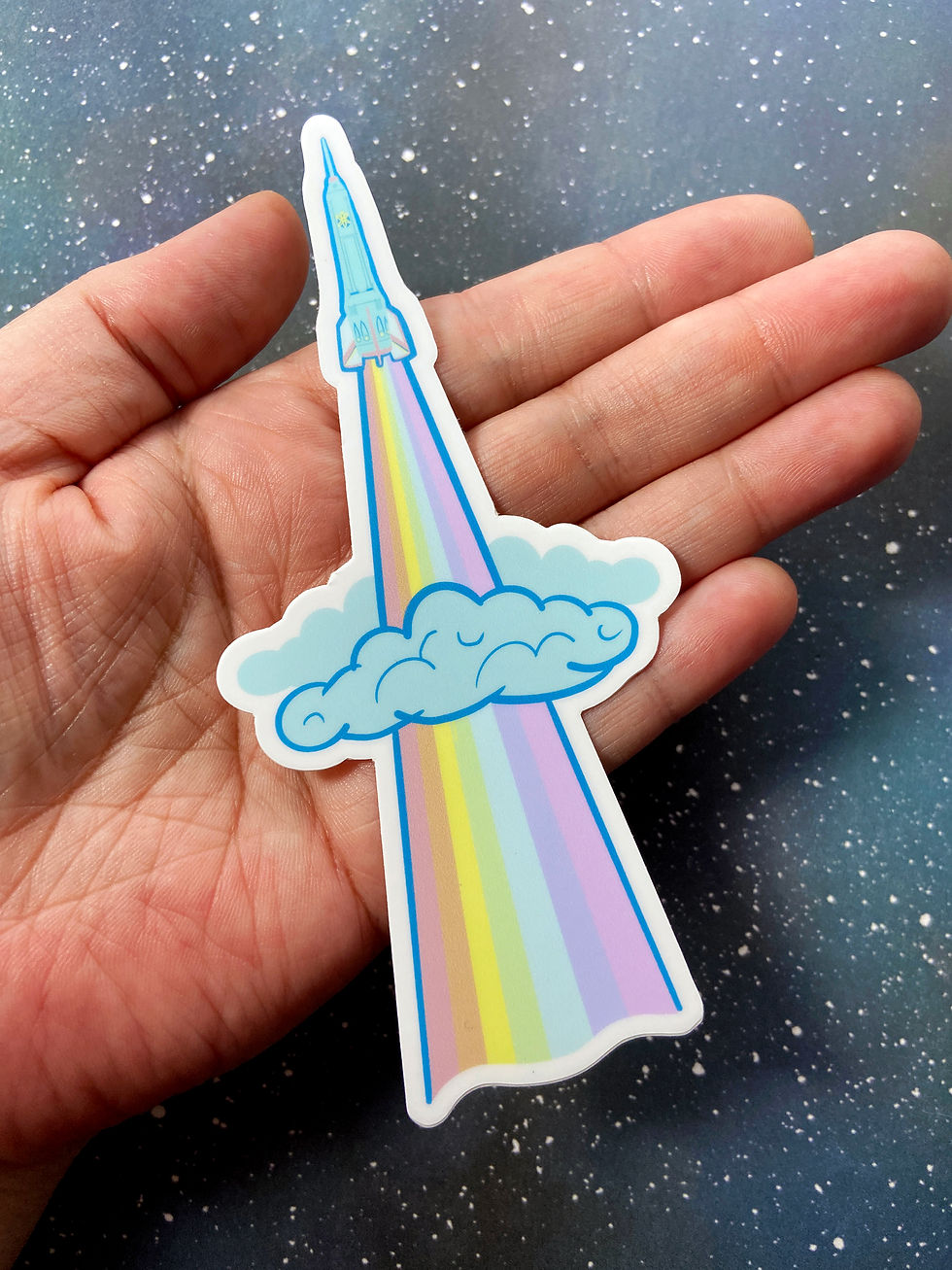 Thumbnail: Vinyl Decal - Rainbow Rocket