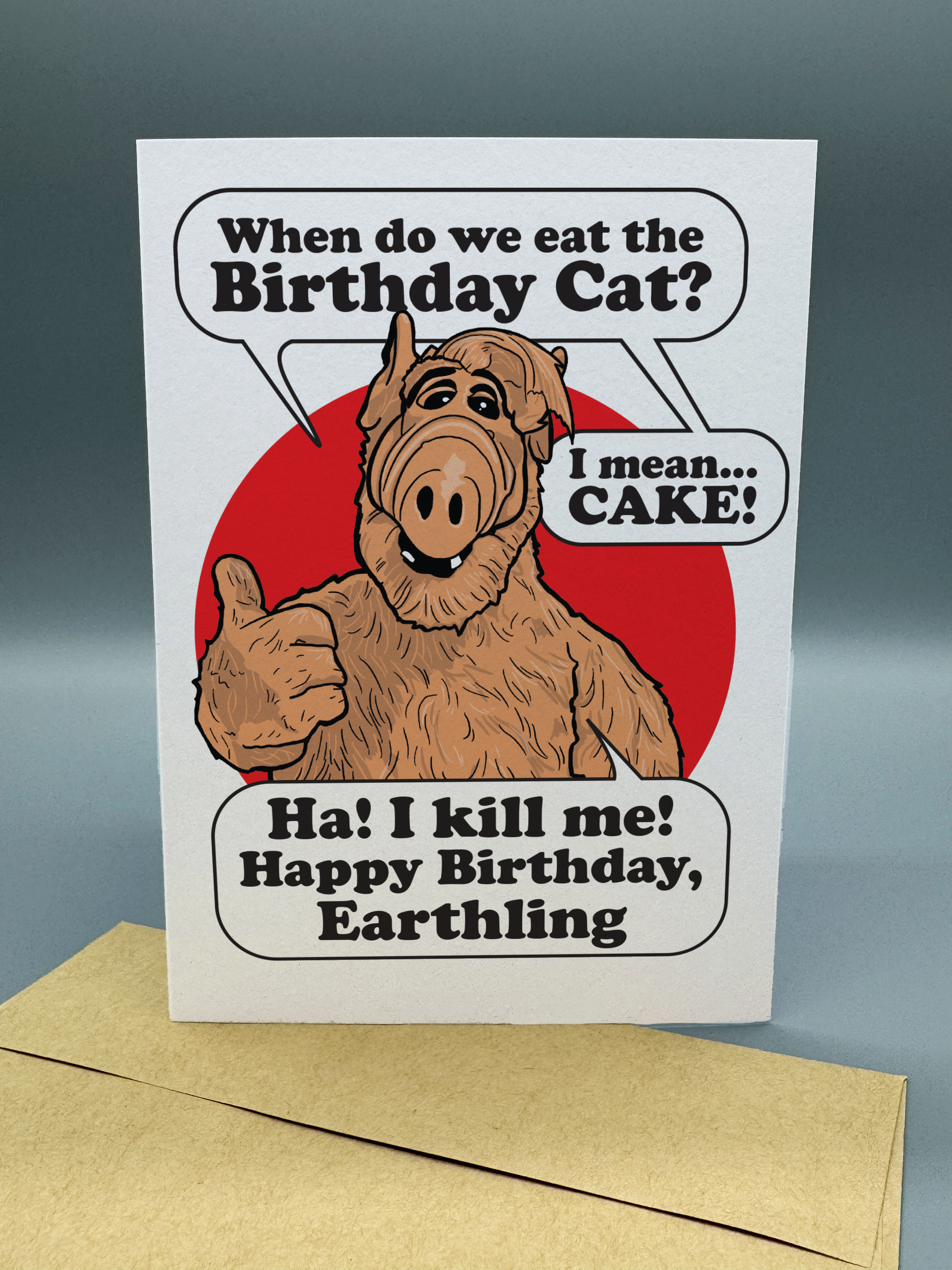 Alf Birthday Greeting Card