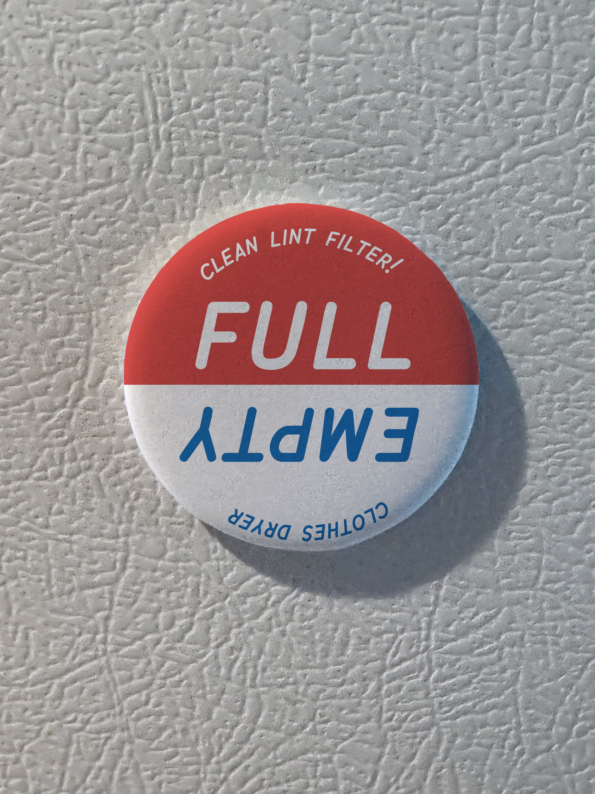 Circle Magnet - To Dryer Empty/Full | Laundry